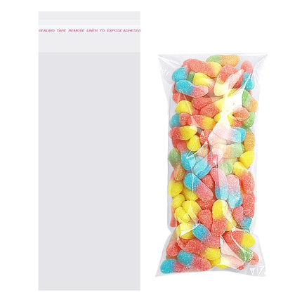 Morepack Self Sealing Cellophane Bags Self Adhesive,3x7 Inches Clear Resealable Cellophane Bags 200 Pieces