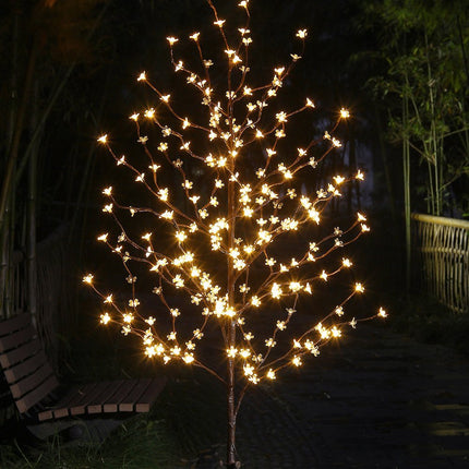 Lightshare 6.5FT 208 LED Cherry Blossom Tree, Lighted Artificial Tree for Decoration Inside and Outside, Home Patio Wedding Festival Christmas Decor