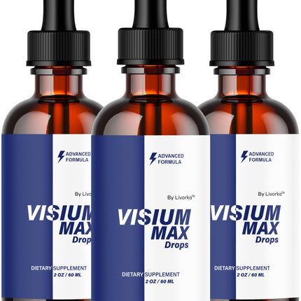 (3 Pack) Visium Max Drops - Visium Max Drops Health Support Supplement, All Natural Premium Advanced Liquid Formula Drop for Overall Wellness and Support Health, 3 Bottles for 3 Months