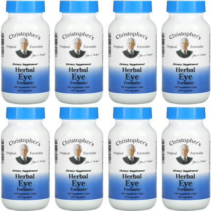 Christopher's Original Formulas Herbal Eye Formula - Natural Eye Support with Whole Food Herbs - Pack of 8