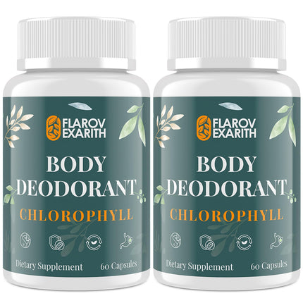 Women's Body Deodorizing Supplement – Chlorophyll Capsules for Body Odor, Fresh Breath & Gut Detox, for Social Confidence – Vegan with Matcha Green Tea, Apple Cider Vinegar