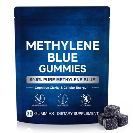HJFRONGF Methylene Blue Gummies 30 Count - Gluten Free & Non-GMO - Easy Gummy Format