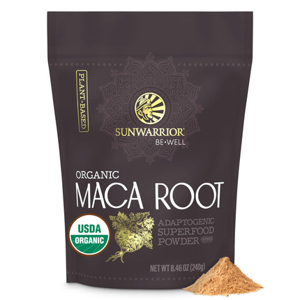 Sunwarrior Organic Maca Root Powder Yellow 8 Grams of Adaptogenic Superfood per Serving Supports Energy, Stamina, Mood & Balance Peruvian Maca Powder for Vitality & Wellness Non-GMO Vegan 30 Servings