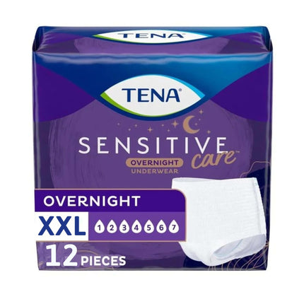 TENA Sensitive Care Overnight Incontinence Underwear for Women XLarge, 12 Count