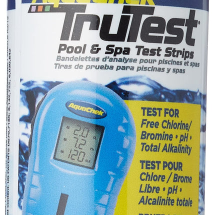 AquaChek TruTest Refill Test Strips - Digital Test Strip Reader Refill Strips - for Pool and Spa Water Testing - for Free Bromine, Free Chlorine, pH, and Total Alkalinity - 50 Strips