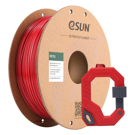eSUN PETG Filament 1.75mm, 3D Printer Filament PETG, Dimensional Accuracy +/- 0.05mm, 1KG Spool (2.2 LBS) 3D Printing Filament for 3D Printers, Fire Engine Red
