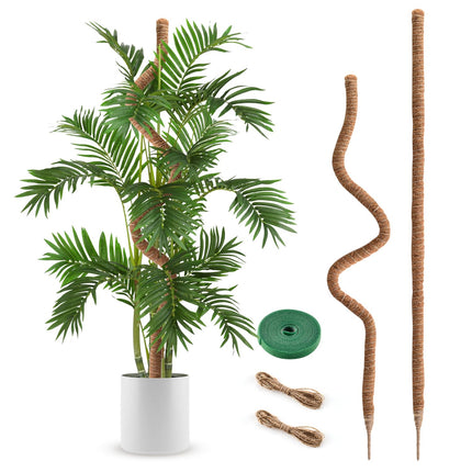 2 Pack Moss Pole 63 Inch Monstera Plant Sticks Support Tall Long Stakes