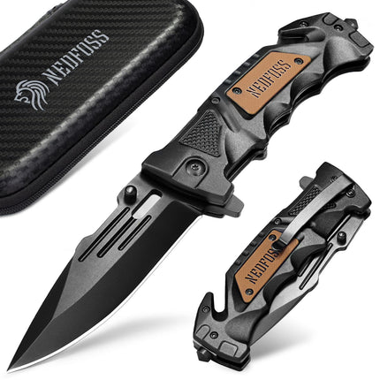 NedFoss Pocket Folding Knife DA75, 3 in 1 Pocket Knife Gifts for Men Women