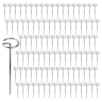 100 Pack Landscape Staples 8 Gauge 6 Inch Galvanized Garden Stakes SOD Pins Yard Lawn Spikes for Plant Cover, Tent, Weed Barrier Fabric, Turf, Inflatable and Outdoor Decorationlandscape Fabric Stakes