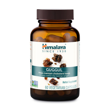 Himalaya Guggul - Herbal Liver Support for Liver Detox, Cholesterol, HDL & LDL Support - Vegan, Non-GMO, Gluten Free, 720 mg, 60 Capsules