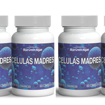 Celulas Madres- Stem Cell Supplement for Anti-Aging & Longevity, Non-GMO, Gluten-Free, Vegetarian Capsules, 60 Count (4)