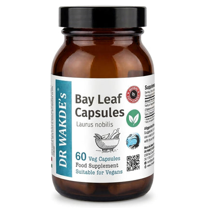 DR WAKDE'S Bay Leaf Capsules (Cinnamomum Tamala, 60 Veg Caps, Plant-Based Supplement, Ayurvedic Herb, All Natural, Vegan)