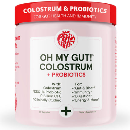 Colostru Premium Capsules, Grass Fed, Gut Health Bloating Immunity Skin & Hair, Contains 400+ Bioactive Nutrients, Probiotics, Potent Bioavailable, Keto, Gluten & Fat Free (Capsules | 30 Servings)