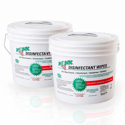 Monk Disinfecting Wipes (2 Buckets of 800 Count) for Commercial Facilities
