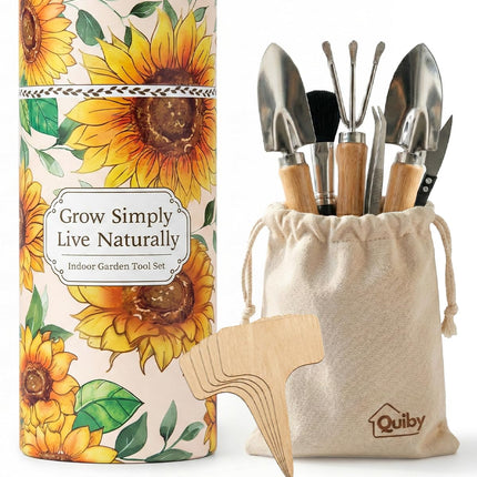 Quiby 19-Piece Small Gardening Tools Set, Indoor Plant Tools for Houseplant