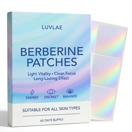 Luvlae Berberine Patches for Women & Men with L-Glutamine, Garcinia Cambogia, Resveratrol, Berberine Patch for Daily Wellness, 60 Days Supply