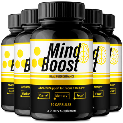 IDEAL PERFORMANCE Mind Boost Capsules, MindBoost Pills Reviews (5 Pack)
