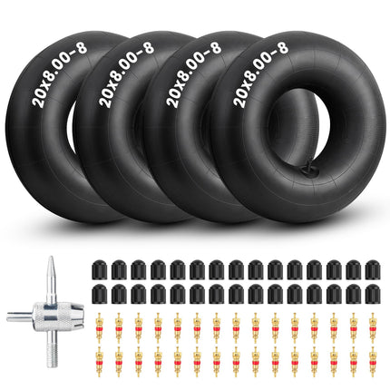 20x8.00-8 Inner Tube,20x8-8,20x10.00-8 Tire Tube,20x10-8 for Lawn Mower,Golf Cart,Garden Tractors,Motorcycles,Lawn Tractor,Wheelbarrow,with TR-4 Straight Valve Stem 4 Pack