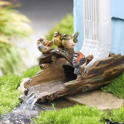 Bird Gutter Downspout Statue Splash Block Outdoor Garden Decoration, 11.4” x 6.9” Gutter Extender Diverter Rain Guardian Statues for Patio, Yard Accessory, Resin Decorative Concrete Pond Koi Decor