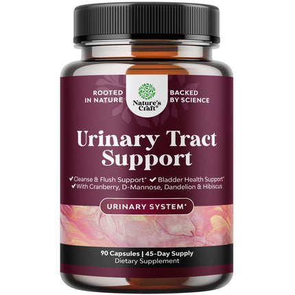 D Mannose Capsules for Urinary Tract Health - High Potency D-Mannose with Cranberry Juice Powder & Dandelion for Urinary Tract Health for Women Fast Acting Super Concentrated Cranberry - 90 Count