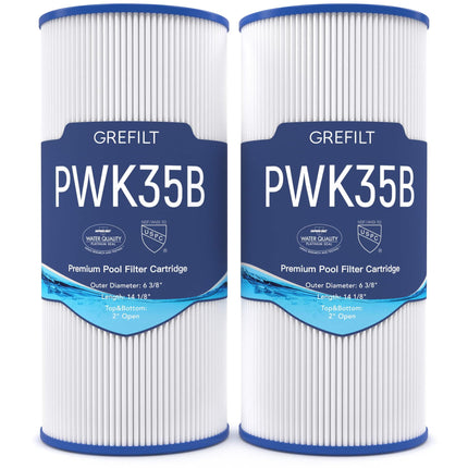 Grefilt PWK35B Hot Tub Filter Compatible with Hot Springs Limelight Series Spa Filters, Watkins 1642301-1, Pleatco PWK35B, Filbur FC-3921, 78161, 35 sq.ft. 2-Pack