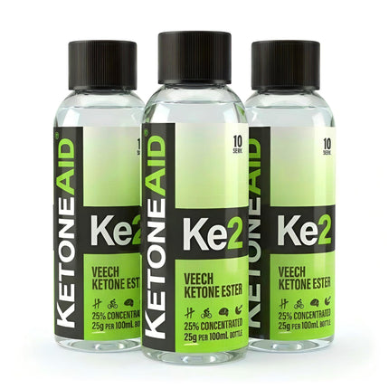 KetoneAid Ke2 Veech Ketone Ester 25% Concentrate | Not Bad Apple | No Caffeine, No Sugar, No BHB Salt | Exogenous Ketone D-BHB Ester | 25g KE & 10 Serv. per Bottle (3 Count)