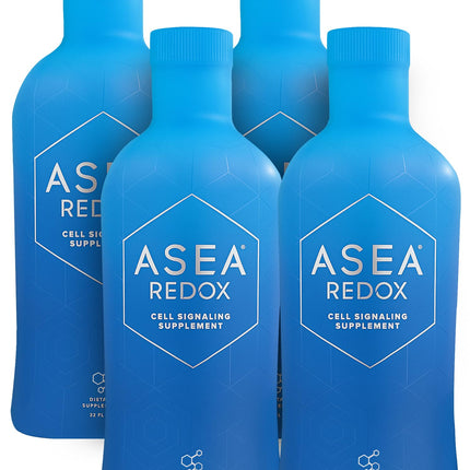 ASEA - Asea Redox - Redox Molecules for Cellular Health & Communication - Supports Immune, Brain, Heart & Hormonal Function - 4Pack