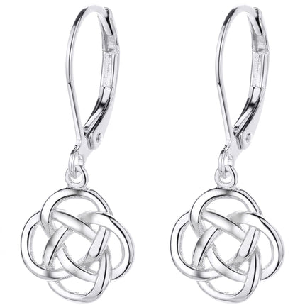 Sterling Silver Celtic Leverback Earrings