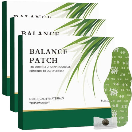 FTKV Japanese Herbal Balance Patch, Plant-Based Ingredients, Comfortable Adhesive Design, Easy Topical Use, 3 Boxes, 15 Patches (3)