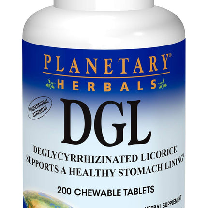 Planetary Herbals DGL Deglycyrrhizinated Licorice, Supports a Healthy Stomach Lining,200 Tablets