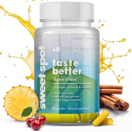 Pineapple Probiotics for Men – 625mg Sweet Spot Formula with Pineapple Extract, Cranberry & Cinnamon, Supports pH Balance & Freshens Taste, 60 Capsules, Made in the USA