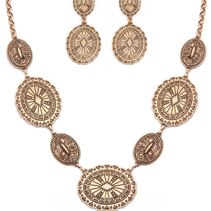 TOPACC Western Jewelry Set for Women Metal Vintage Western Necklace with Earrings Cowgirl Jewelry‌ for Country Concert Outfit