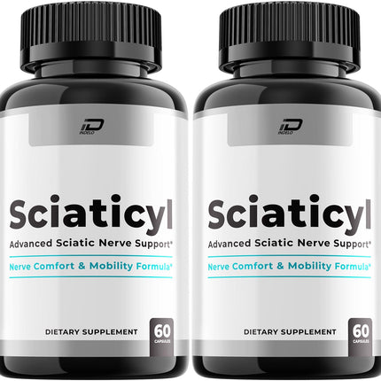 Sciaticyl Capsules – Sciaticyl Advanced Supplement Natural Blend Formula to Maintain Healthy Levels and Extra Strength (2 Pack - 120 Capsules)