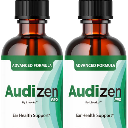(2 Pack) Audizen Pro - Original Audizen Pro Drops for Healthy Ringing Ear, Support Oral Supplement Drop All Natural Clean Liquid Formula Auditory Wellness and Inner Ear Balance, 2 Bottles for 2 Months