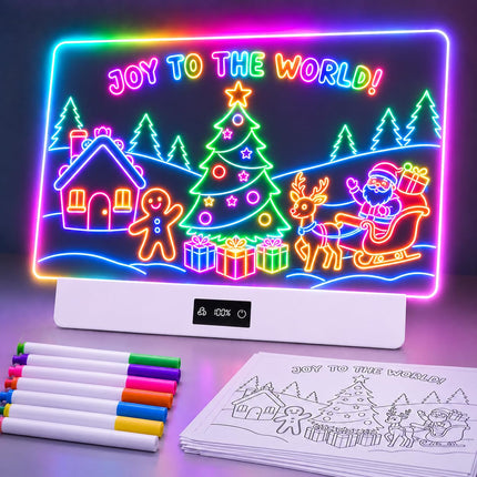 TAEMVV 16" LED Drawing Board for Kids Birthday Gift for Girls 1 Pack, White