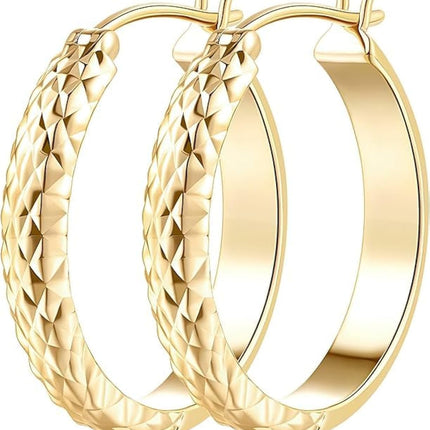 AIGAMIT 14K Gold Hoop Earrings for Women Gold Earrings for Women