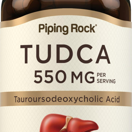 Piping Rock Tudca Supplement | 550mg | 70 Capsules | Tauroursodeoxycholic Acid | Non-GMO, Gluten Free