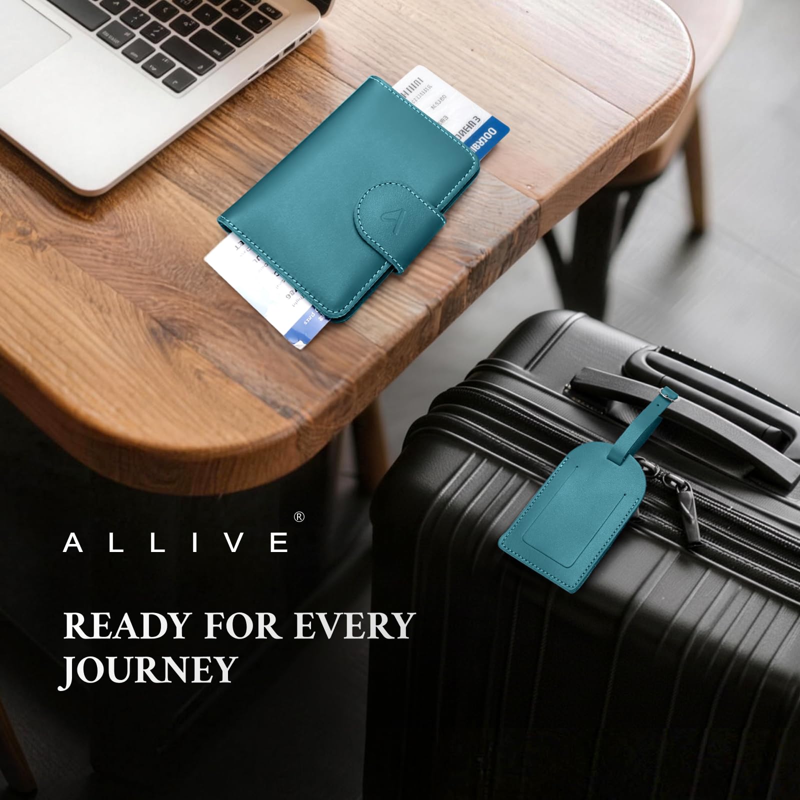 ALLIVE RFID Passport Holder for Travel, Genuine Leather Passport Holde ...