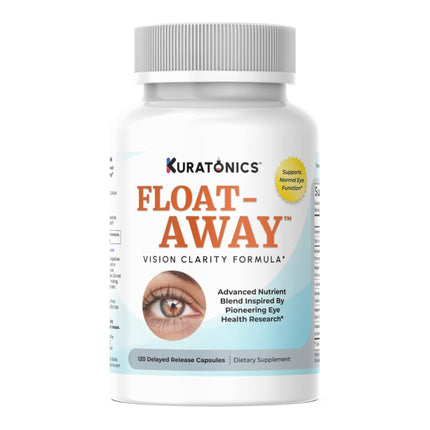Kuratonics Float-Away: Vision Clarity Formula - Clinical Research Based Vision Support Supplement for Vitreous Issues. 120 Count (Pack of 1)