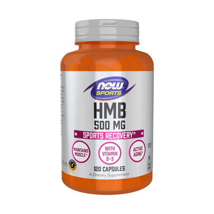 NOW Foods Sports Nutrition, HMB (β-Hydroxy β-Methylbutyrate) 500 mg, Sports Recovery*, 120 Veg Capsules