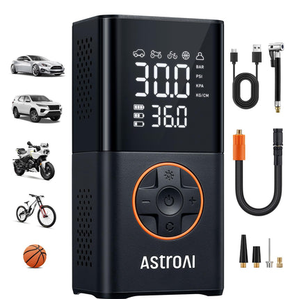 AstroAI L7 Tire Inflator Portable Air Compressor,150 PSI Cordless Bike Pump