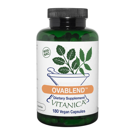 Vitanica OvaBlend - Endorine and Ovulation Support for Women with NAC, Chromium, Green Tea, and Saw Palmetto - Supports Healthy Ovulation - Vegan - 180 Capsules
