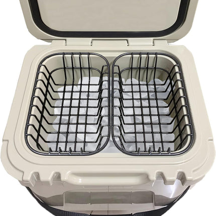 2-Pack Cooler Basket Compatible with Yeti Roadie 24 and 32, Dry Goods Wire Cooler Rack Storage Will Keep Smaller Items Dry and Stay Goods High for Roadie 24 Ice Chest Good to Hold Fruit, Utensils, etc