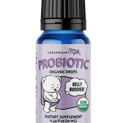Legendairy Milk Baby Probiotic Drops Organic - Colic and Gas Drops for Newborns & Toddlers - Digestive Support, Constipation Relief - Toddler Probiotic Supports Occasional Diarrhea & Gas, 33 Servings