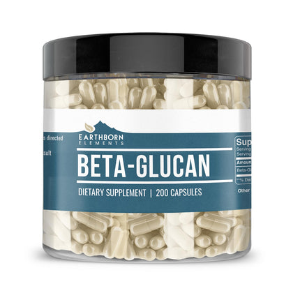 Earthborn Elements Beta Glucan, 200 Capsules, Pure & Undiluted, No Additives