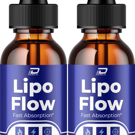 Lipo Flow Liquid Drops – LipoFlow Natural Liquid Dietary Natural Blend Supplement (2 Pack – 2 Month Supply)