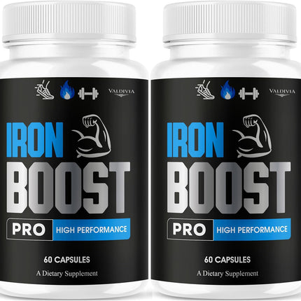 Iron Boost Pro Capsules - Official Iron Boost Pro Advanced Supplement Support - Maximum Strength, Natural IronBoost Pro for Overall Health & Wellness Reviews, 60 Capsules for 1 Month