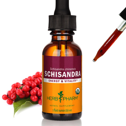 Herb Pharm Certified Organic Schisandra Berry Liquid Extract Drops, 1 Oz