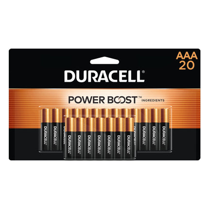 Duracell Coppertop AAA Batteries with Power Boost Ingredients, 20 Count (Pack of 1) Triple A Battery with Long-Lasting Power, Alkaline AAA Battery for Household and Office Devices
