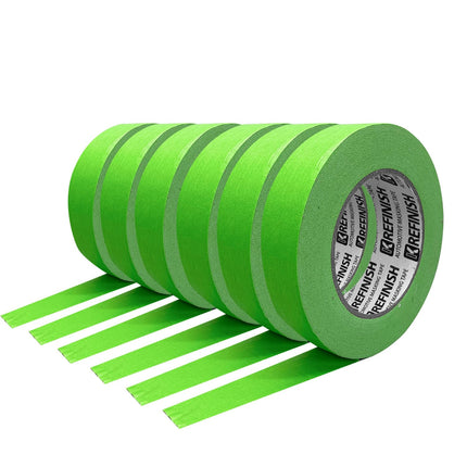 KREFINISH Painters Tape for Car - Green No Residue Automotive Masking Tape - Heat Resistant for Paint Booth, 0.7 Inches x 60 Yards, 6 Rolls